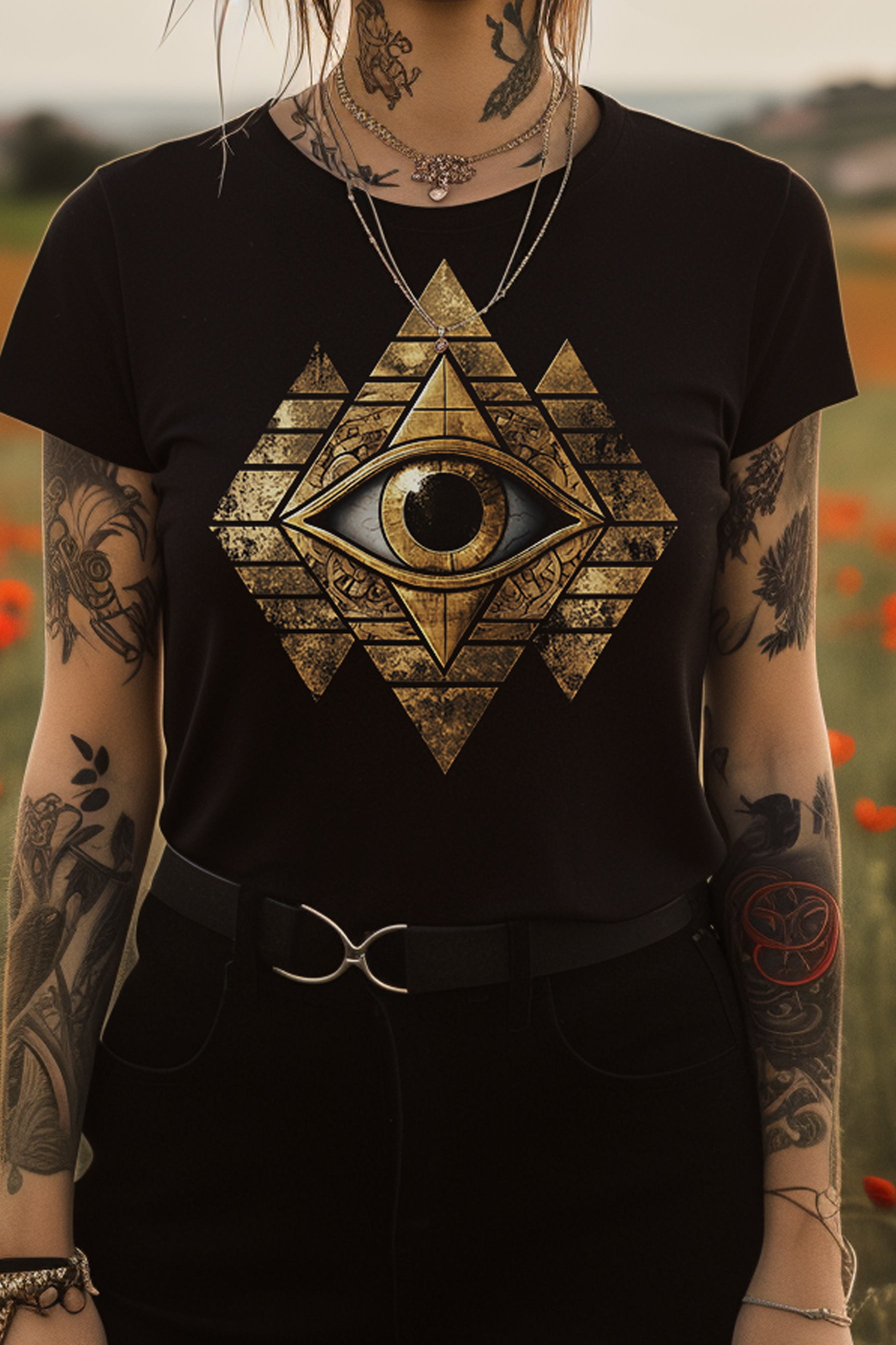 THE EYE OF MAEVE - Womens Black Tee
