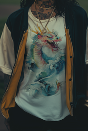ORIENTAL DRAGON - Womens White Tee