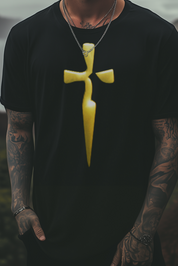 GOLDEN BLADE - Mens Black Tee