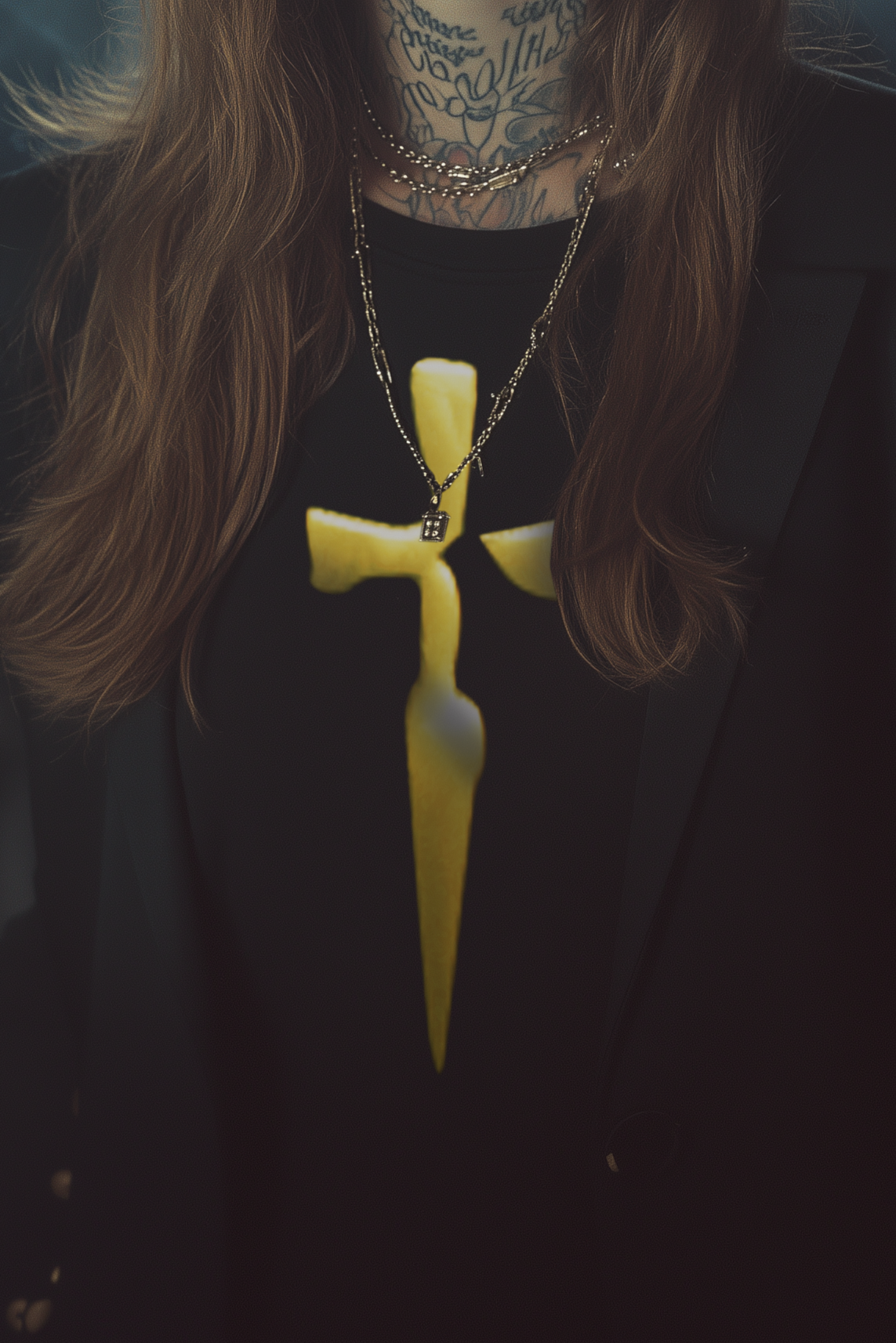 GOLDEN BLADE - Womens Black Tee