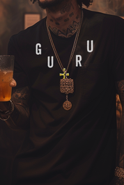 GURU NECKLACE - Mens Black Tee