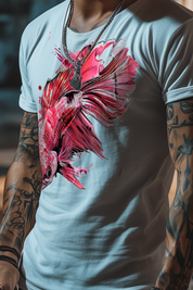 FIGHTER FISH - Mens White Tee