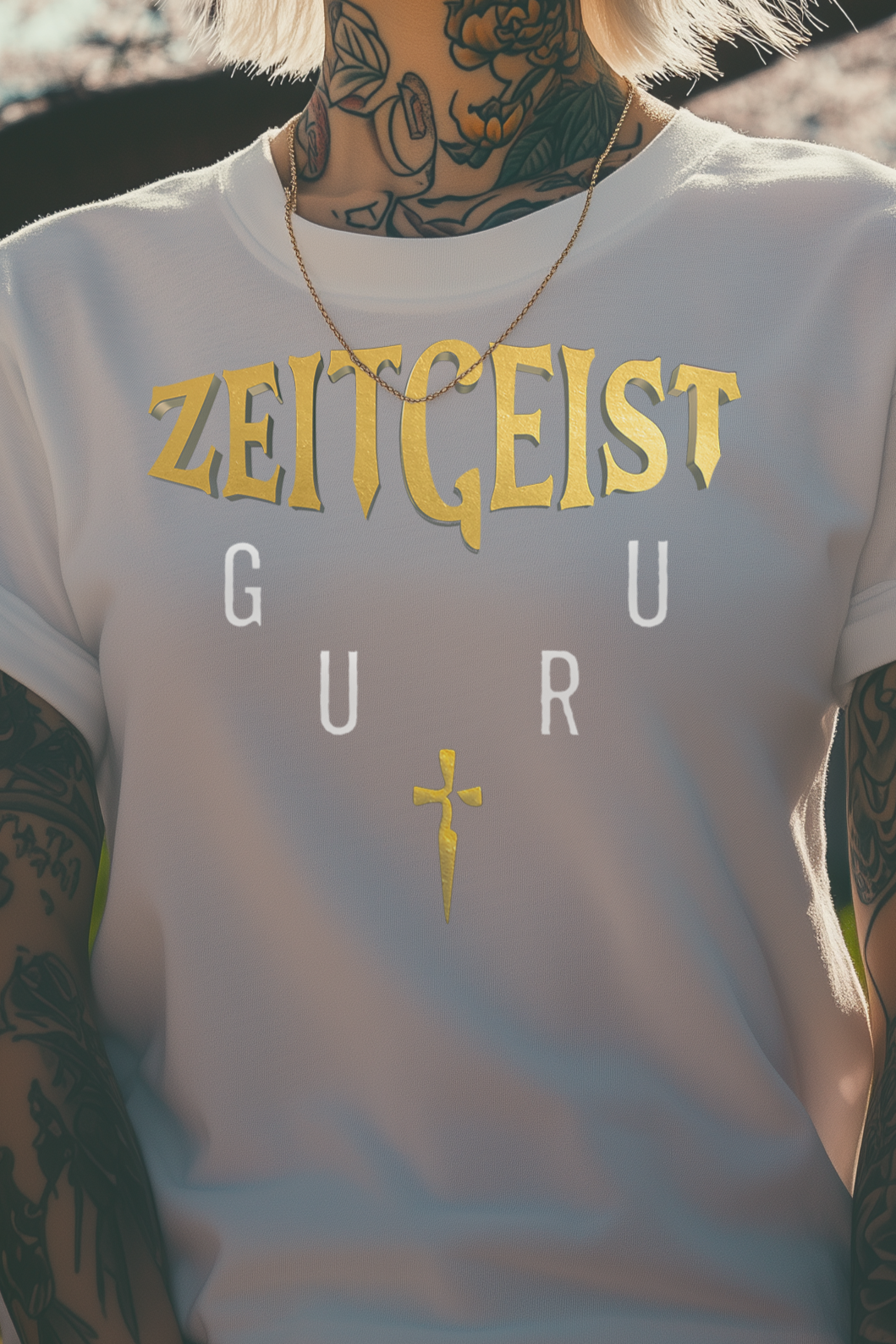 FULL LOGO - Womens White Tee