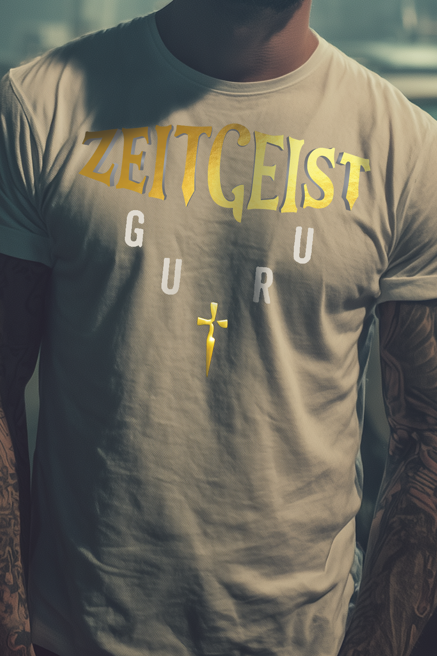 FULL LOGO - Mens White tee