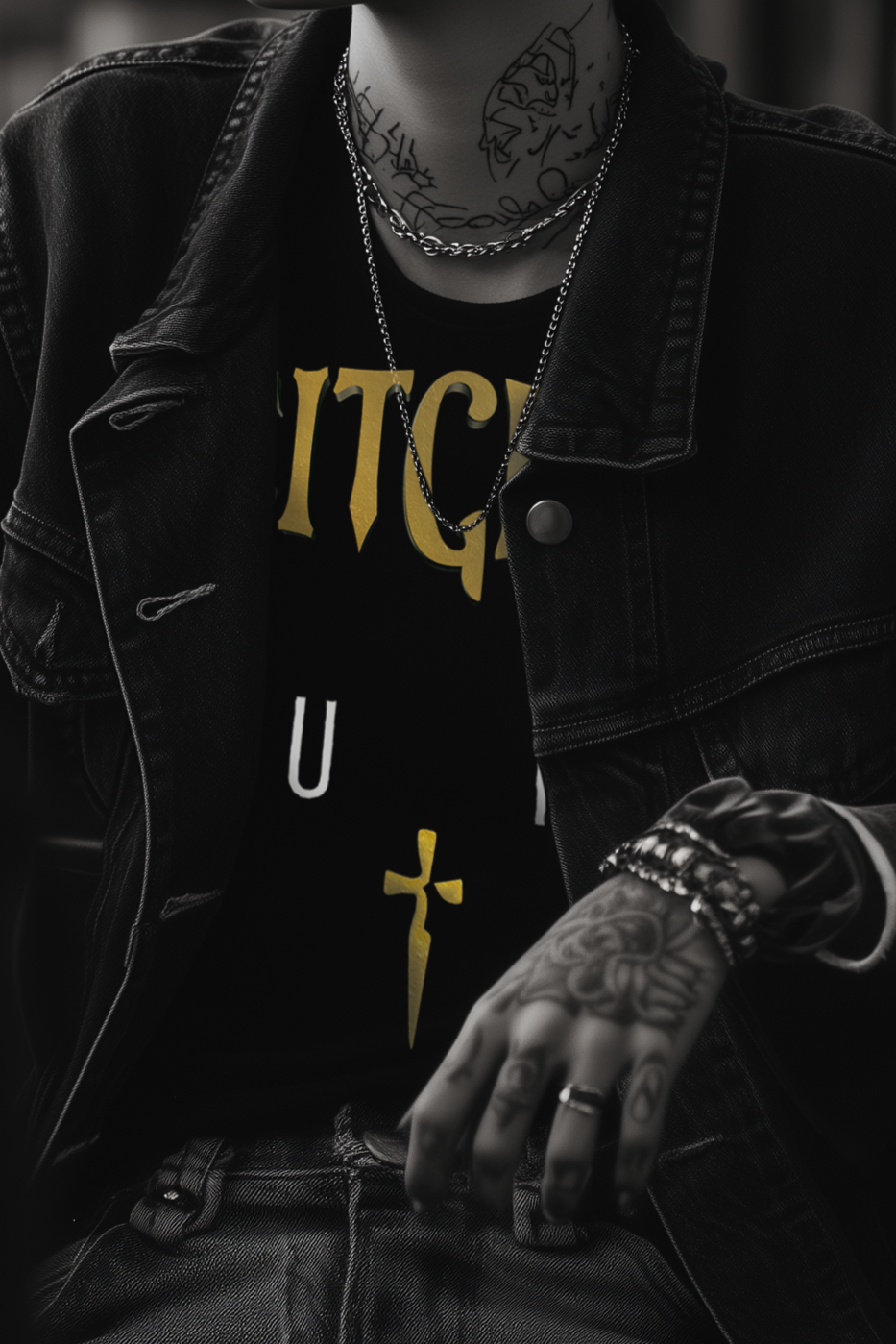 FULL LOGO - Womens Black Tee
