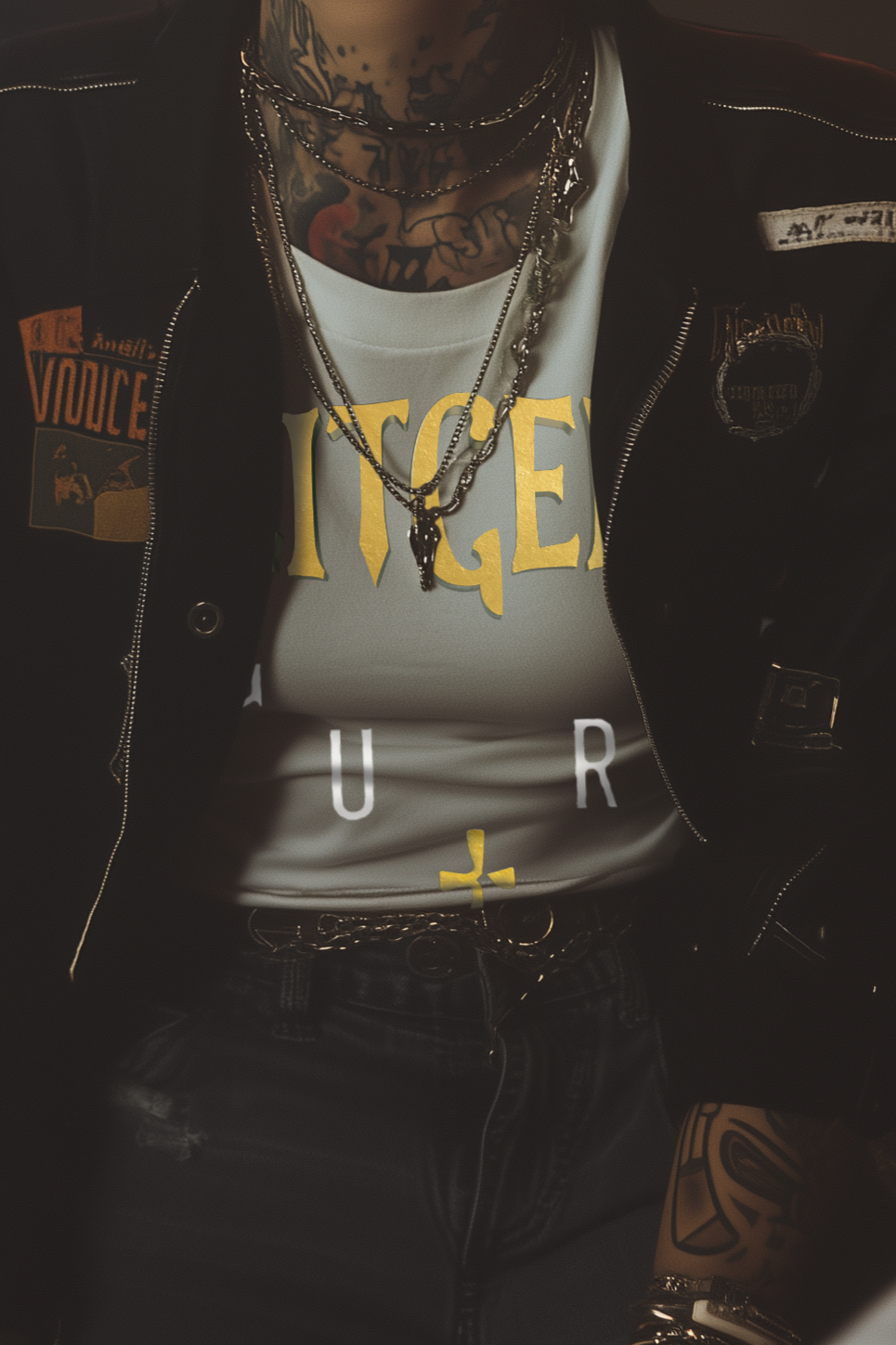 FULL LOGO - Womens White Tee