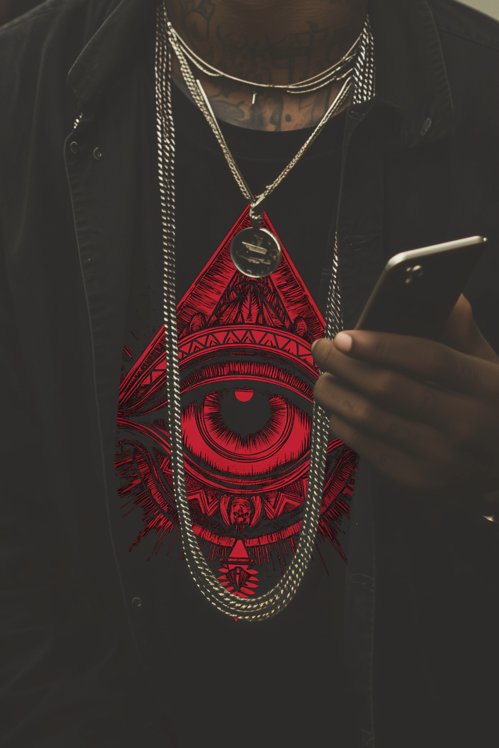 THE EYE OF GEORGE - Mens Black Tee