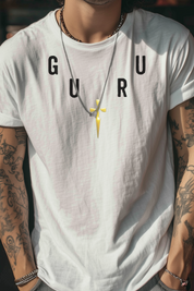 GURU NECKLACE - Mens White Tee