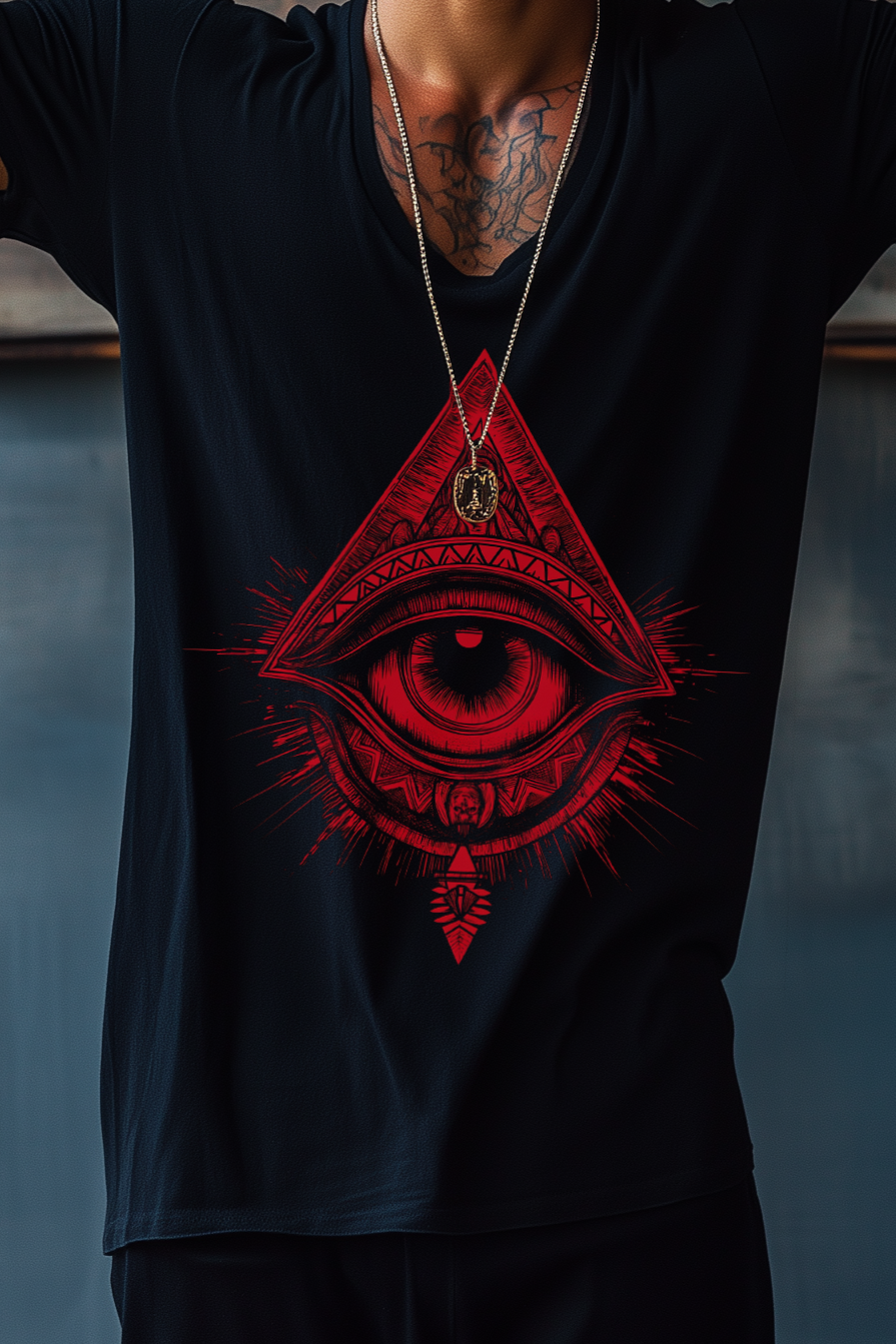 THE EYE OF GEORGE - Mens Black Tee