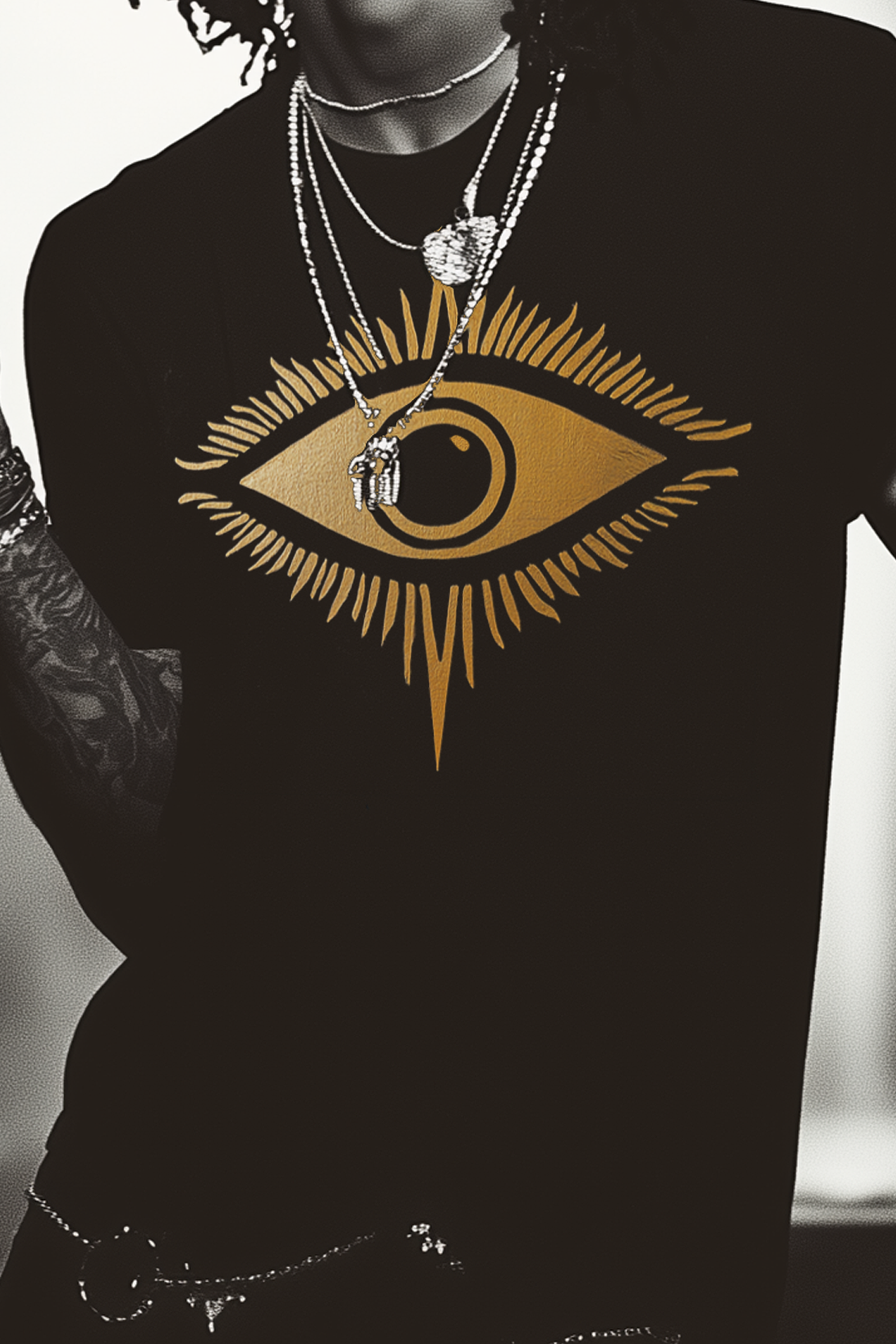 THE EYE OF PRINCE - Mens Black Tee