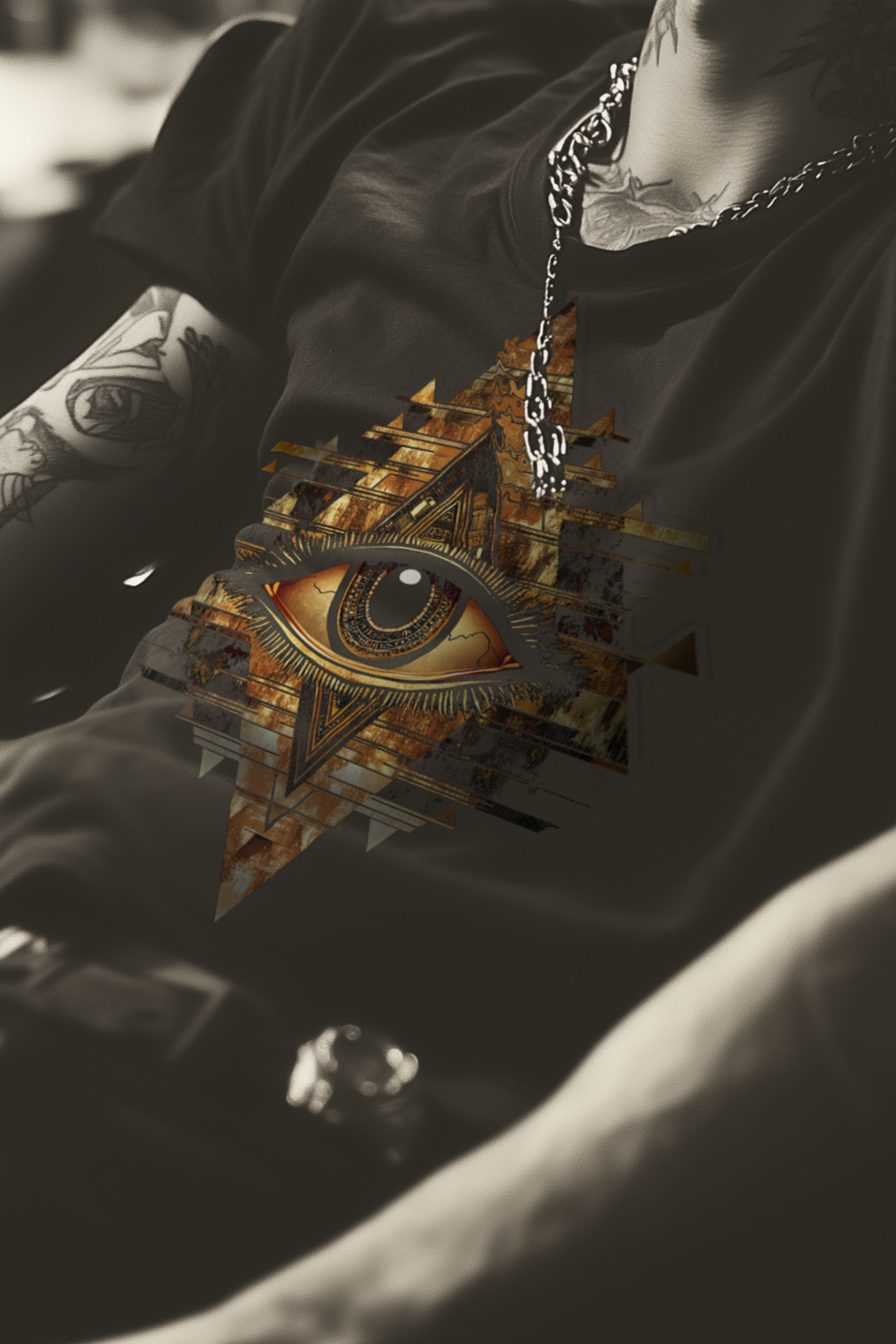 THE EYE OF TYRON - Mens Black Tee