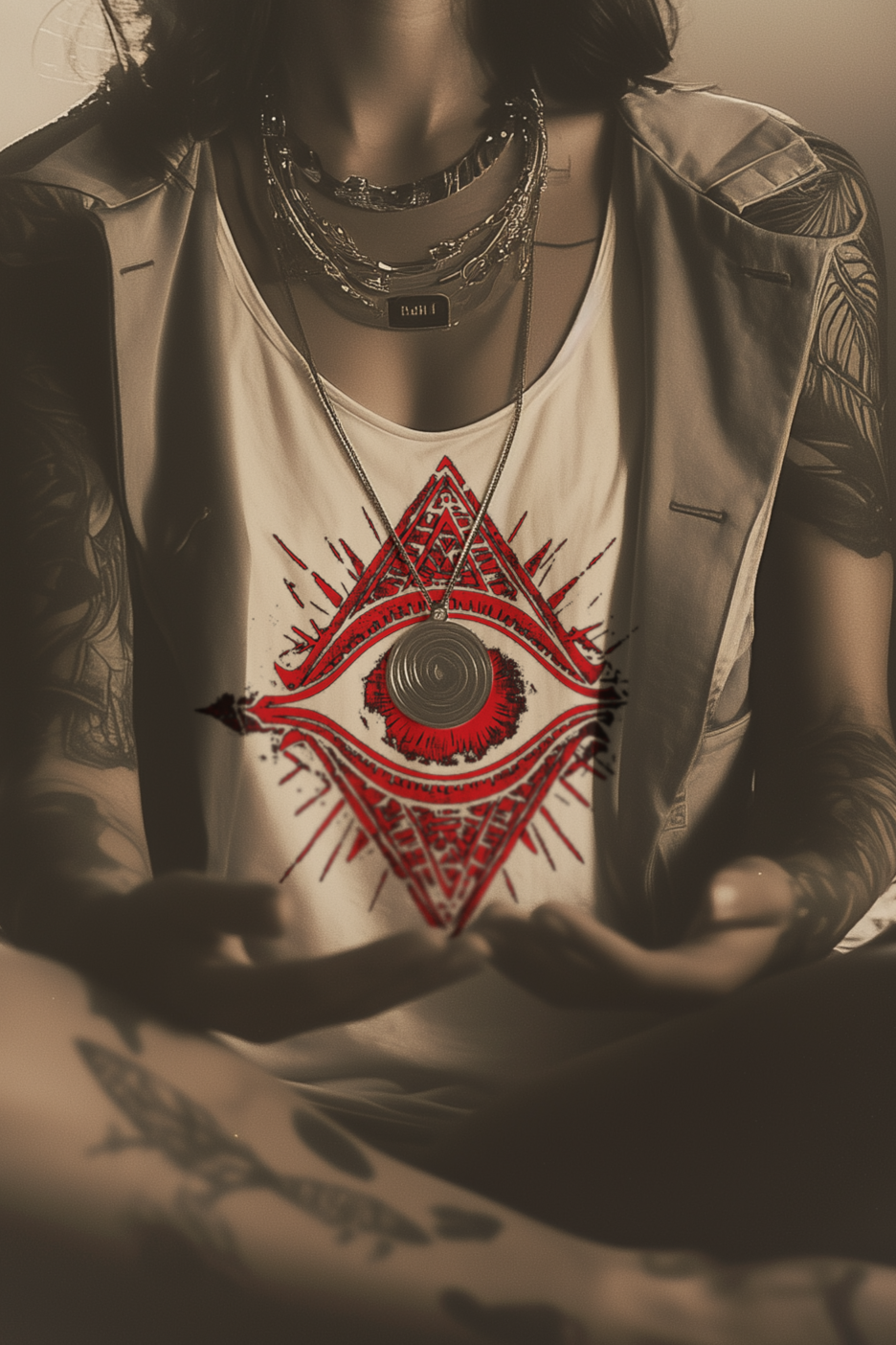 THE EYE OF RUBY - Womens White Tee