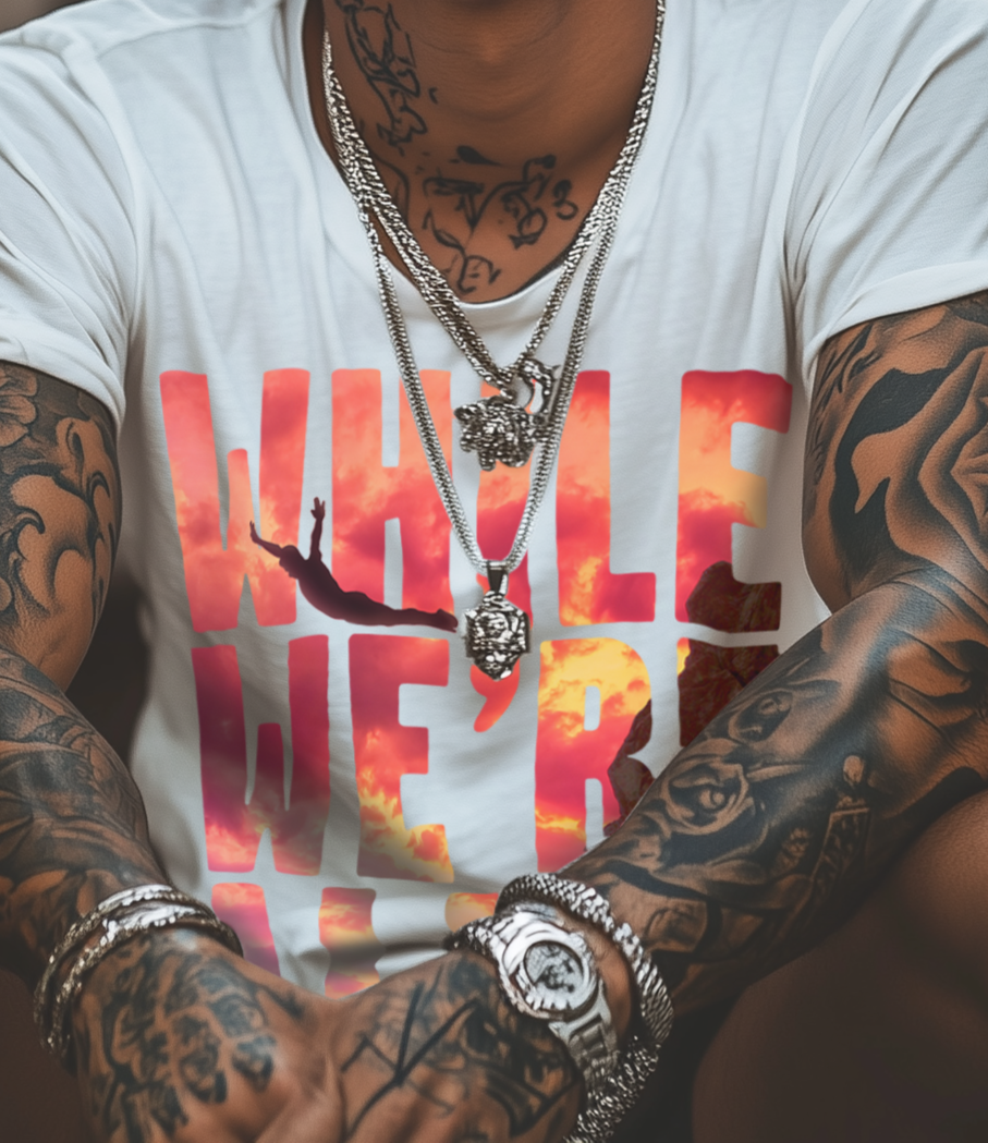 WHILE WE’RE ALIVE - Mens White Tee