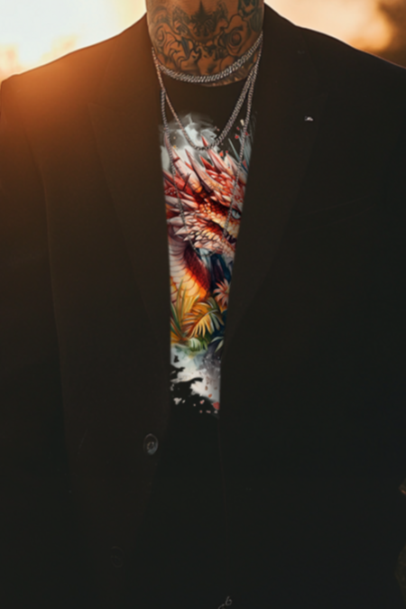 SLY DRAGON - Mens Black Tee