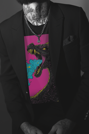 POP DRAGON - Mens Black Tee