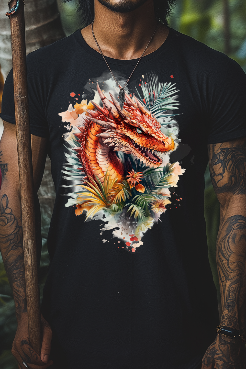 SLY DRAGON - Mens Black Tee