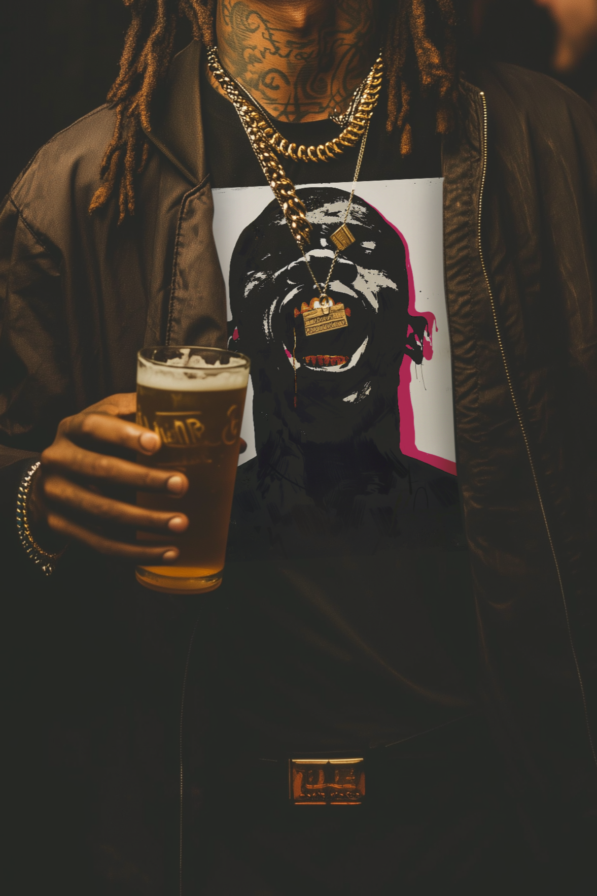 MAN SCREAM - Mens Black Tee