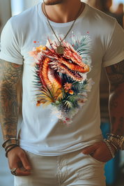 SLY DRAGON - White Mens Tee