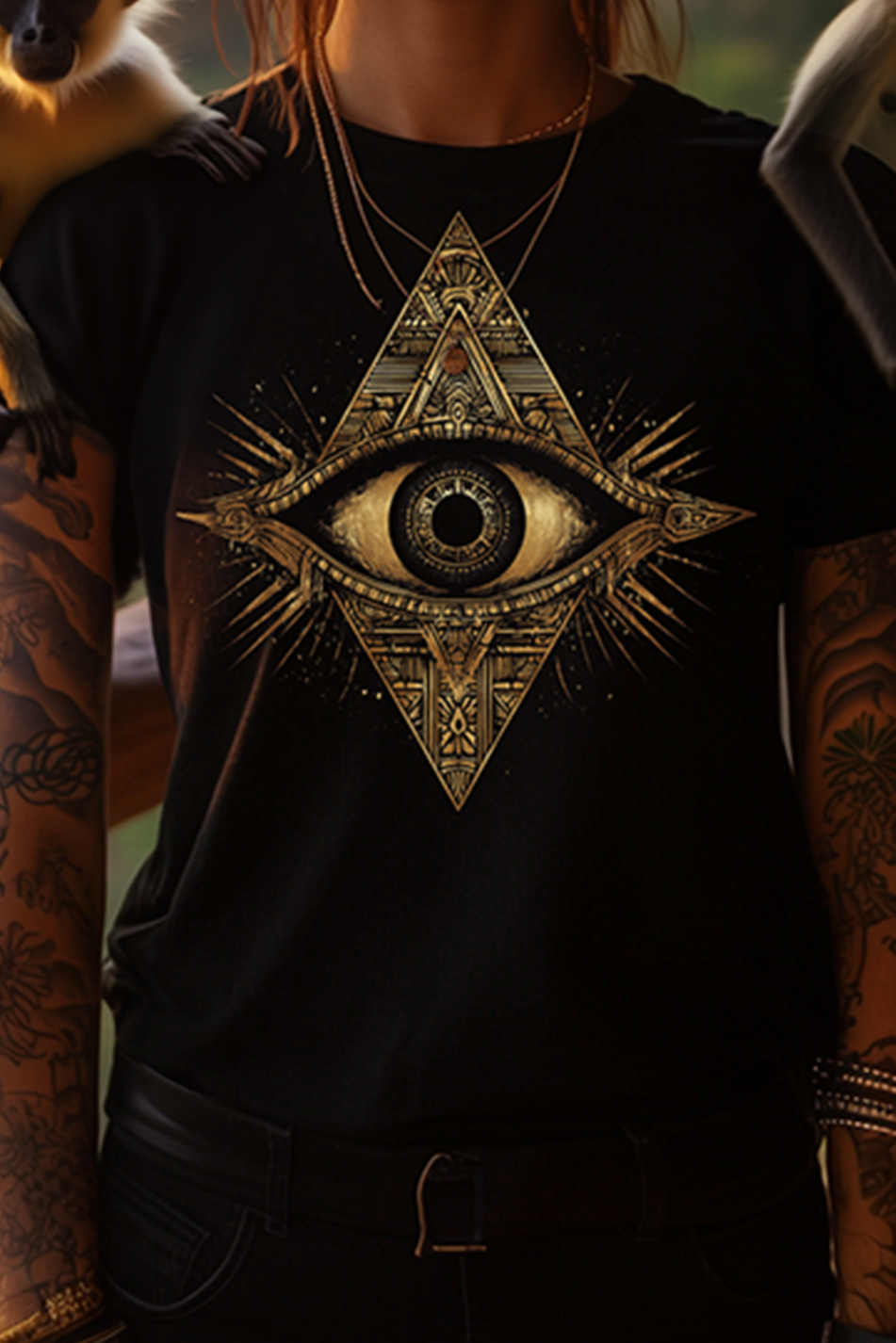 THE EYE OF RIA - Womens Black Tee