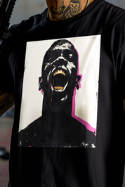 MAN SCREAM - Mens Black Tee
