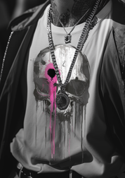 SKULL SHOT - Mens White Tee