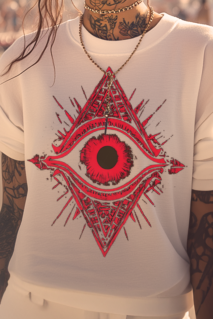 THE EYE OF RUBY - Womens White Tee