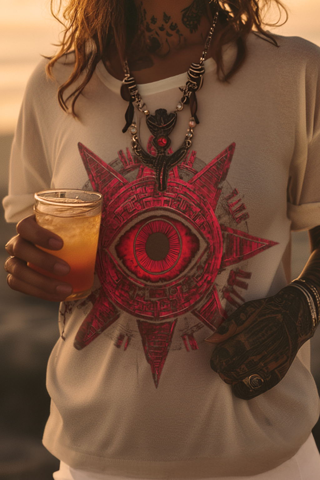 THE EYE OF ARIA - Womens White Tee