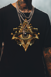 THE EYE OF TYRON - Mens Black Tee XXXL White