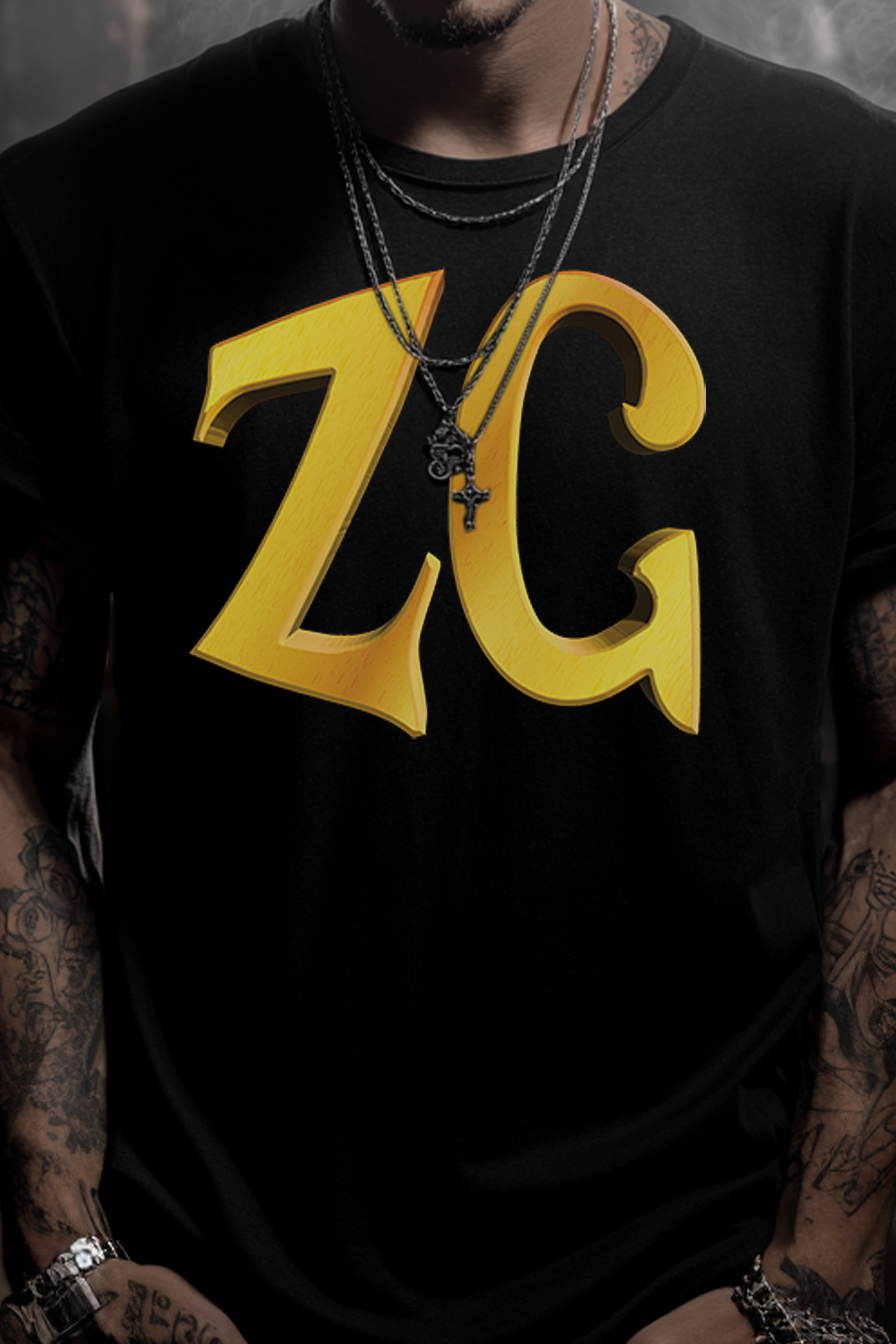 ZG MONOGRAM - Mens Black Tee