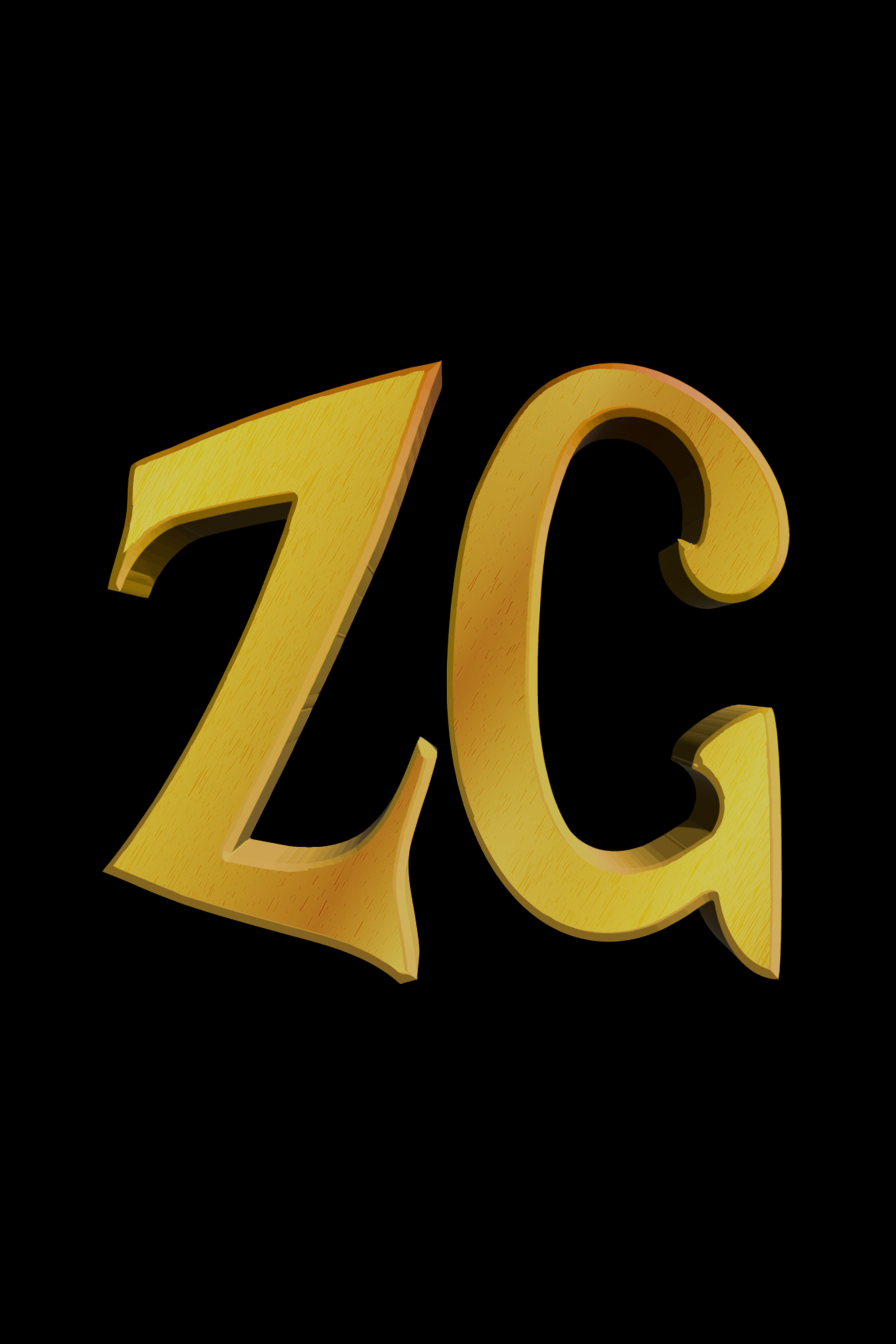 ZG MONOGRAM - Mens Black Tee