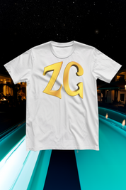 ZG MONOGRAM - Mens White Tee