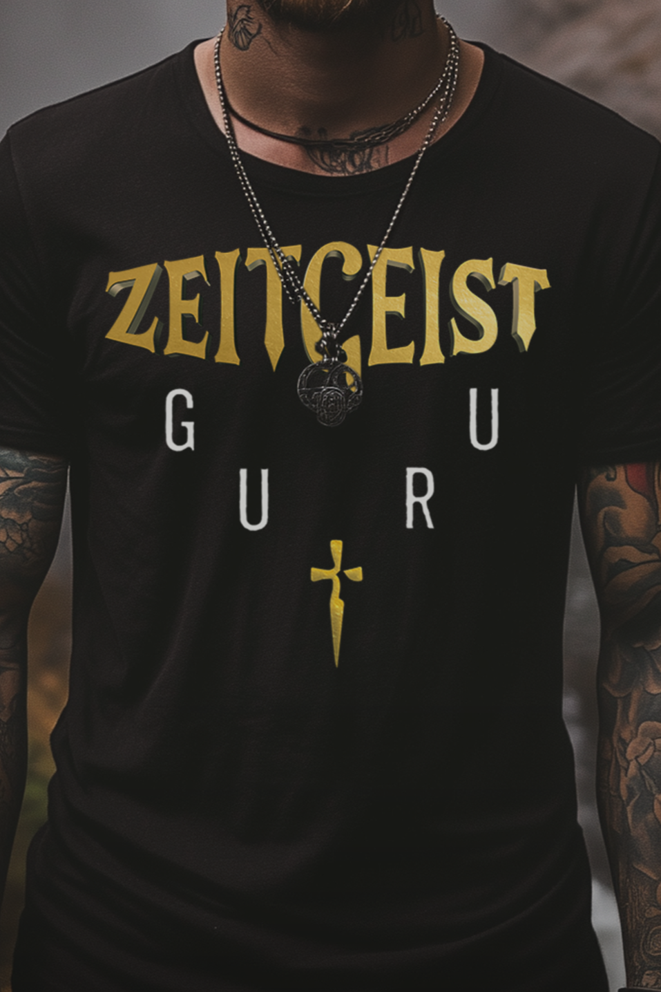 FULL LOGO - Mens Black Tee