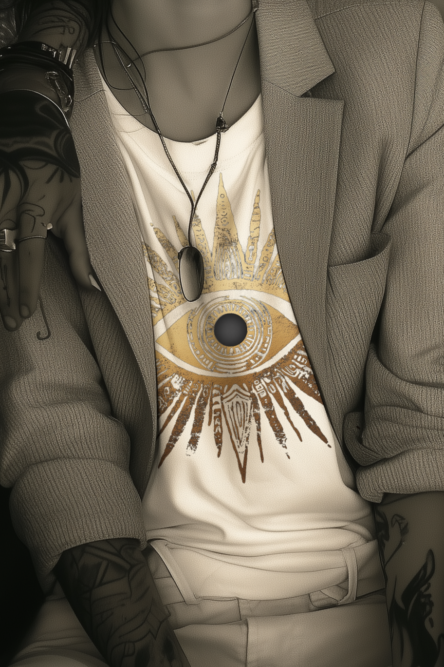 THE EYE OF JADA - Womens White Tee